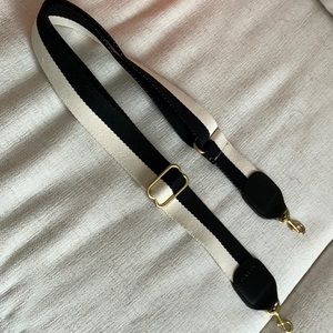 Clare V purse strap black and white. New!